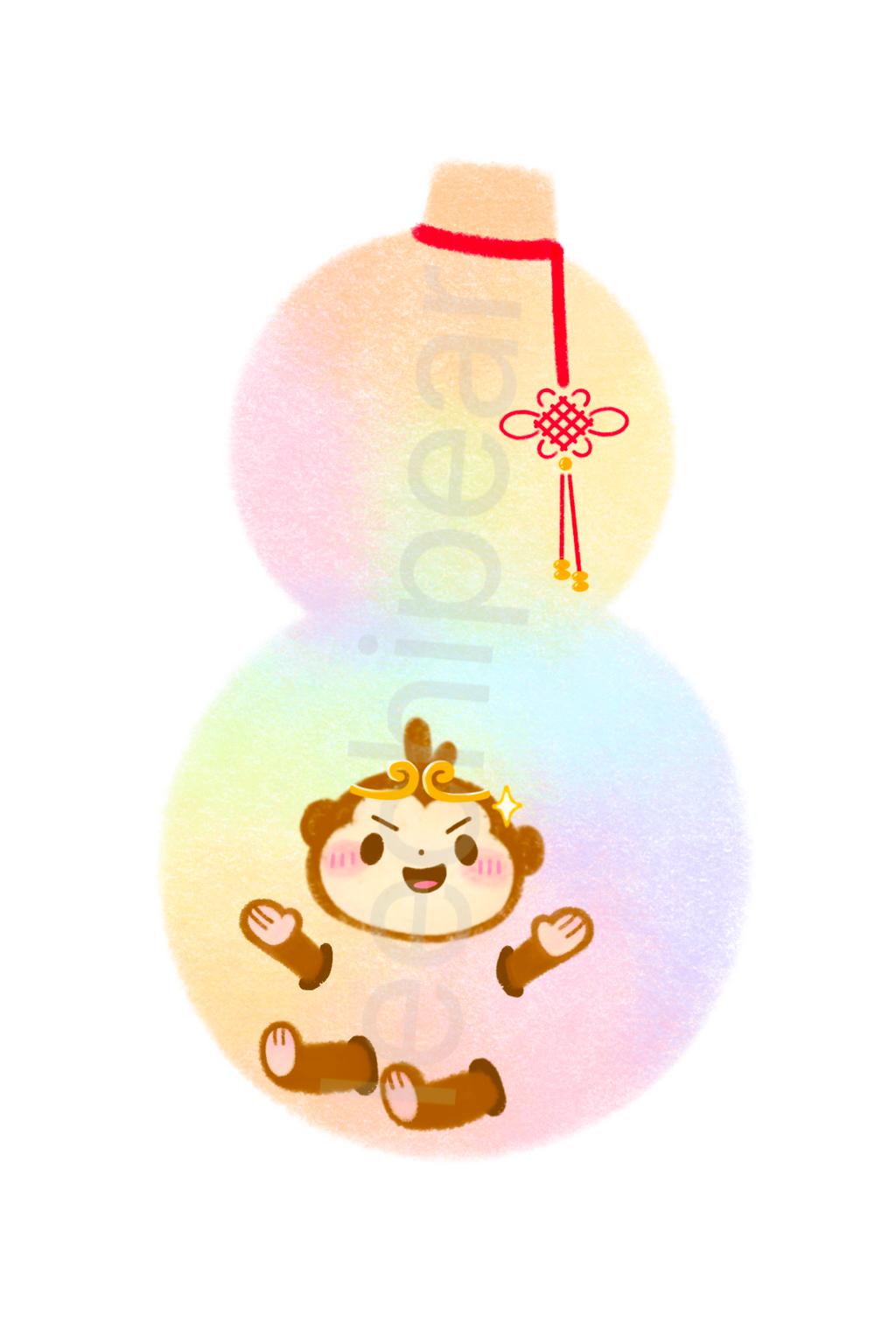 Lucky Gourd Wukong Sticker