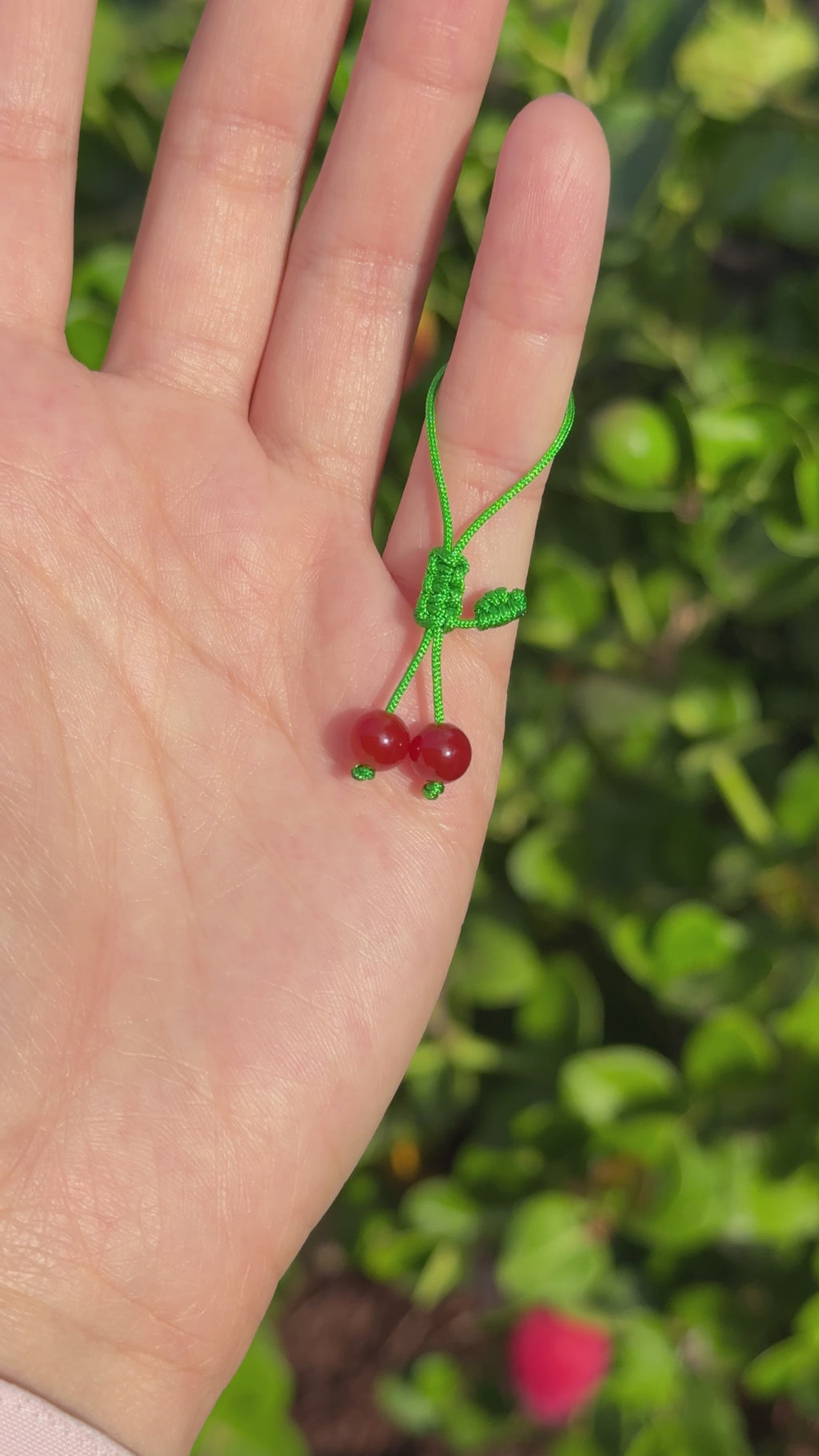 Lucky Cherry Cell Phone Charm