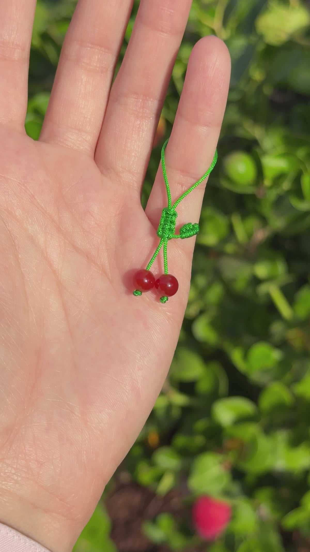 Lucky Cherry Cell Phone Charm